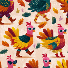 Load image into Gallery viewer, Colorful Rooster Pattern Shower Curtain | Farmhouse Folk Art
