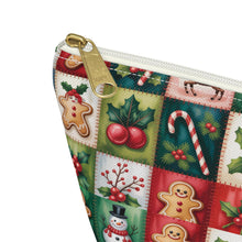 Load image into Gallery viewer, Christmas Patchwork Icons Accessory Pouch
